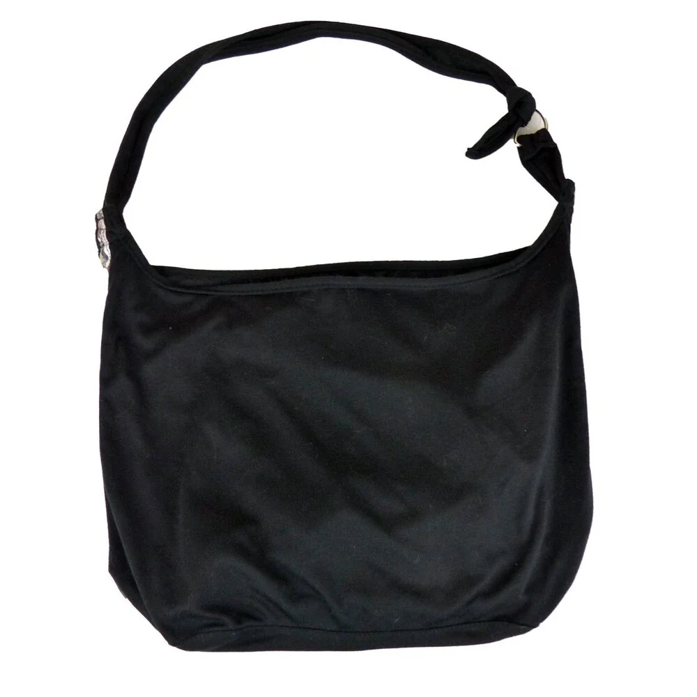 Harry Potter Chibi Card Hobo Bag Shoulder Tote Purse Black Multicolor 18x12
